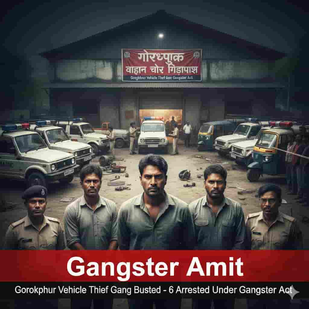गोरखपुर में वाहन चोर गिरोह का पर्दाफाश, 6 सदस्यों पर गैंगस्टर एक्ट चोरी के पीछे एक संगठित वाहन चोर गिरोह की साजिश