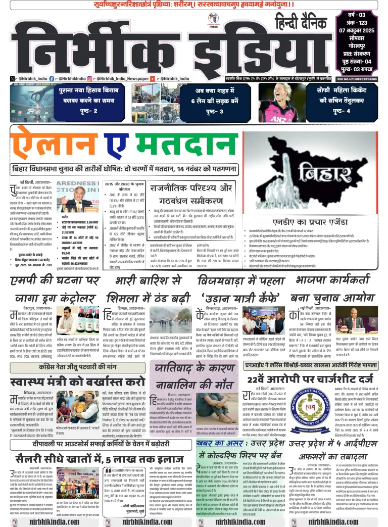 Nirbhik india Gorakhpur Hindi Danik