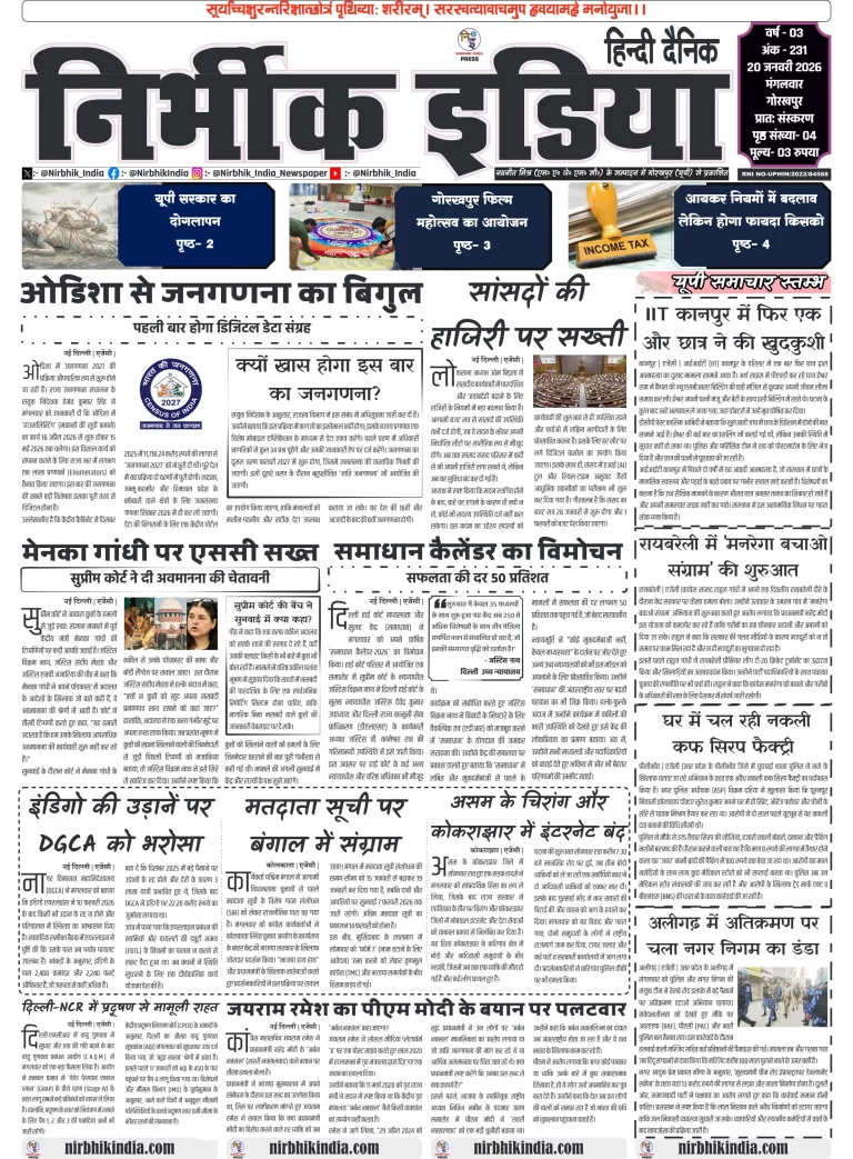 Nirbhik india Gorakhpur Hindi gorakhpur