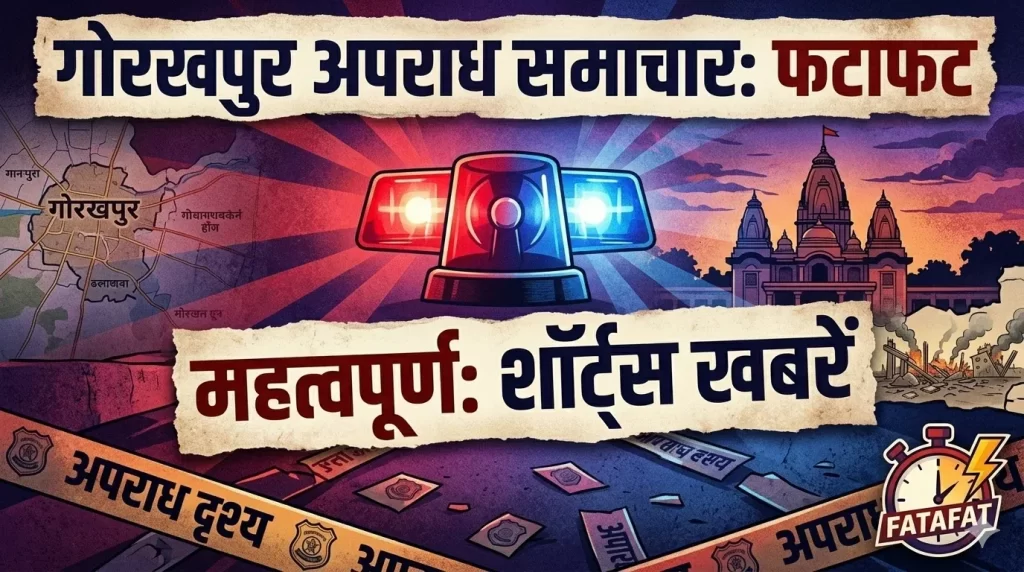 शीर्ष 8 गोरखपुर अपराध समाचार शीर्ष 8 गोरखपुर अपराध समाचार (Top 8 Gorakhpur Crime news) शीर्ष 8 गोरखपुर अपराध समाचार (Top 8 Gorakhpur Crime news): सहजनवा पुलिस ने 14 वर्षीय लापता बालक को इटावा से किया रेस्क्यू