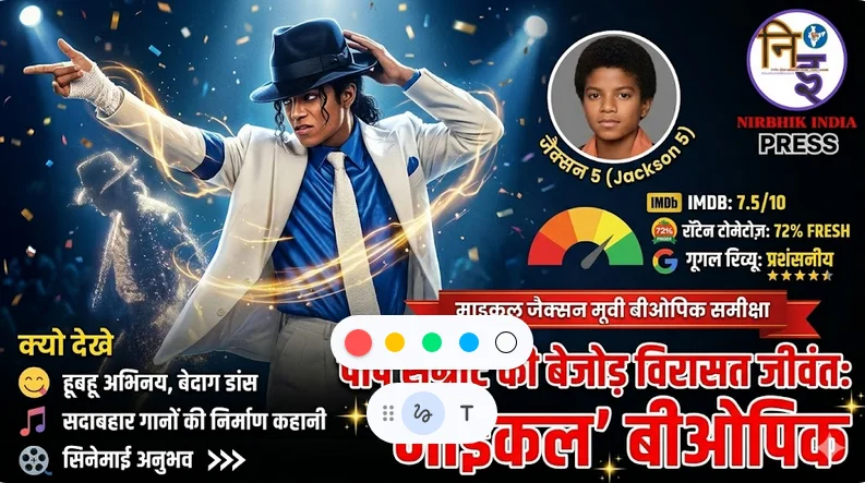 माइकल जैक्सन मूवी बीओपिक (michael jackson movie biopic) से जीवंत होंगे पॉप सम्राट माइकल जैक्सन मूवी बीओपिक (michael jackson movie biopic)फिल्म समीक्षा (Film Review)