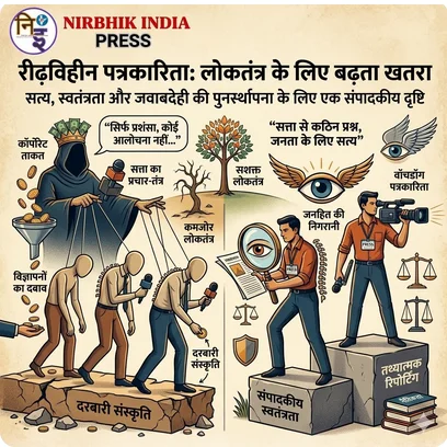 रीढ़विहीन पत्रकारिता (Spineless Journalism) का संकट और लोकतंत्र की चुनौती