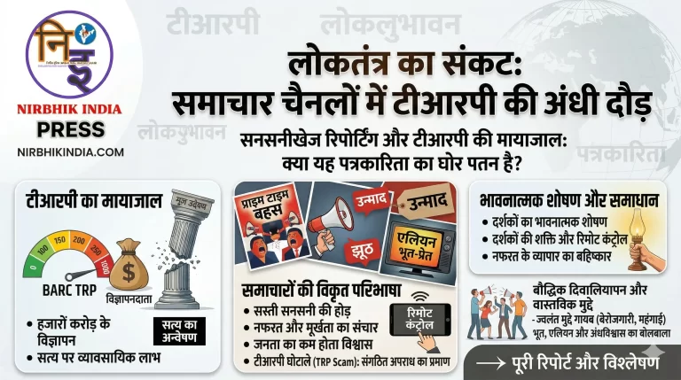 टीआरपी की अंधी दौड़ (Blind Race for TRP): परिचय और समस्या का गहन विश्लेषण